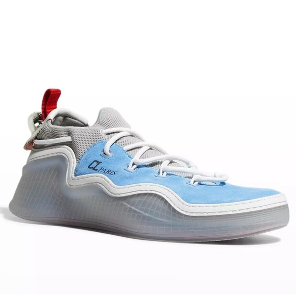 CHRISTIAN LOUBOUTIN Men's Arpoador Low-top Sneakers Blue 40.5 - Picture 1 of 7